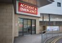 The A&E entrance at Victoria Hospital is closed for maintenance.