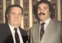 The late great Jock Stein, who managed Dunfermline, Celtic and Scotland, and fellow ex-Pars boss Jim Leishman.