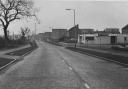 Linburn Road around 1975, the the Trondheim bar at the junction with Woodmill Road.