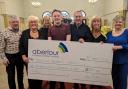 Aberlour Children's Charity receiving the cheque from the Dunfermline Soul Club.