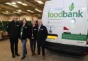 Members of the TechnipFMC team at the Dunfermline Foodbank warehouse. (Photo by David Wardle)