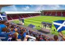 An artist's impression of how the fan zone may look.