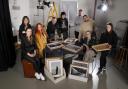 Fife College students set for their display at Fire Station Creative.