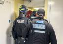 Police carried out a raid in Broomhead Flats on Friday morning.