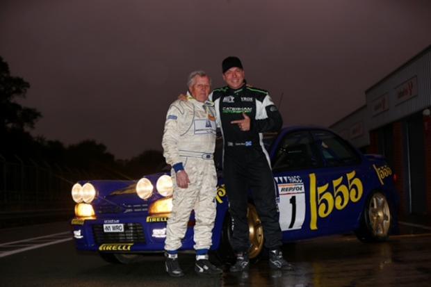 Sir Chris Hoy, pictured with Jimmy McRae, will take part in July's McRae Rally Challenge at Knockhill. Photo: Jakob Ebrey.
