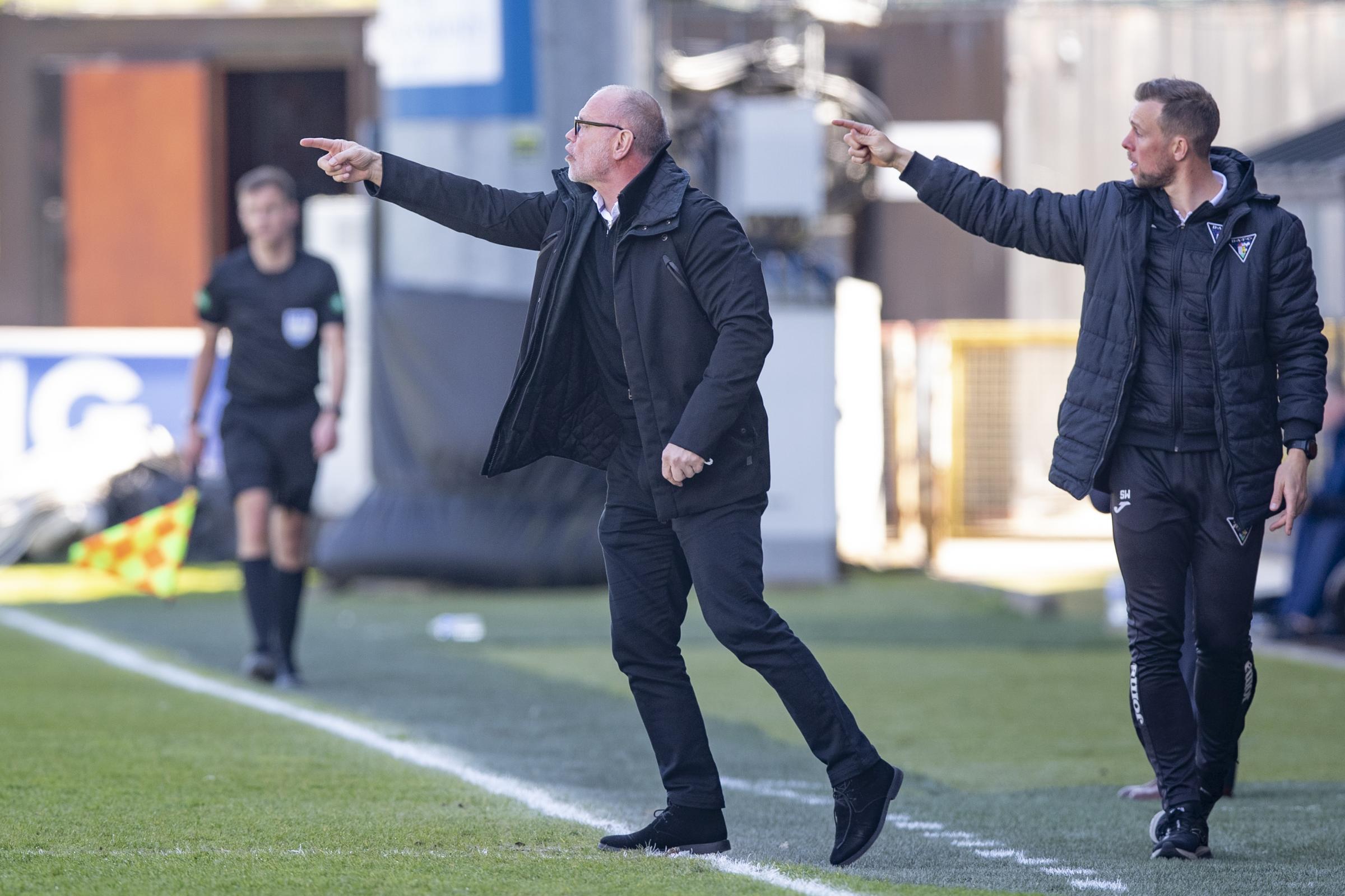 Dunfermline: John Hughes and John Potter's Queen's Park Championship play-off reaction