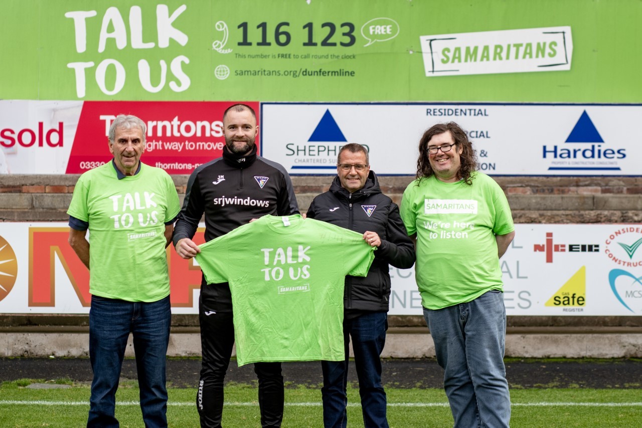 Dunfermline Athletic and Samaritans make a pitch for mental health awareness