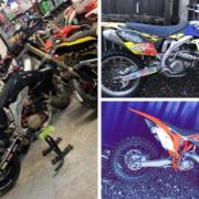 The motorbikes were taken from a business premises on Carnock Road.