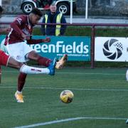Nathan Austin's goal was not enough for Kelty Hearts this afternoon. Photo: Jim Payne.