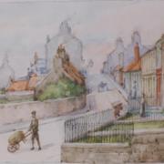 A painting of Baldridgeburn by Dunfermline artist Adam Westwood.