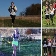 Louise Millar (top left) and Molly Fairfield (below left) enjoyed success at the Livingston Open (photos courtesy of Livingston AC), while the under-11 boys (top right) and girls (below left) competed at the recent East District Cross-Country League