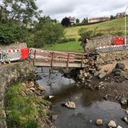 The old footbridge at Aberdour harbour was damaged beyond repair and collapsed in August 2020.