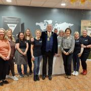 Provost of Fife Jim Leishman with the team of volunteers.