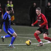 Action from Rosyth's match with St Andrews United. Photo: David Wardle.