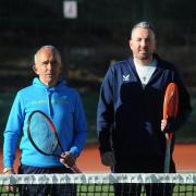 Alan and Michael Russell at Dunfermline Tennis Club. Photo: David Wardle.