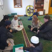 Shirley-Anne Somerville during her visit to Dunfermline Central Mosque.