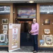 Former president of Dunfermline Art Club, Tony Felton, outside the gallery in the Kingsgate Shopping Centre.