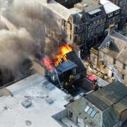 A major fire ripped through the building, at the corner of Canmore Street and St Margaret Street, on April 21.