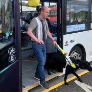 Stuart Beveridge made the journey across the Forth on Stagecoach's self-driving bus to test a new mobility device.