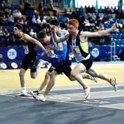 Rory Voss, pictured competing for Pitreavie at the 2022 scottishathletics 4J Studios Indoor Age Group Championships, picked up two event wins.