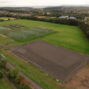 Work is progressing on Rosyth FC's new base at Pitreavie.