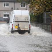 Flooding affected roads across West Fife over the weekend.