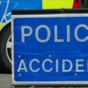 A collision has resulted in the closure of the A985 at Crombie.