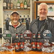 Kevin Kelly and Thomas Moffat are delighted with Loch Leven Brewery's awards success.