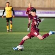 Reuben McAllister made his first start for Kelty Hearts on Saturday since signing on loan from Hibernian.