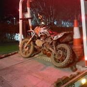 The bike was seized and the rider was reported