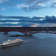Fred. Olsen's Balmoral cruise ship on the River Forth.