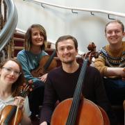 The Fyrish String Quartet of Joe Hodson, Emma Donald, Sarah Leonard and Tim Cais.