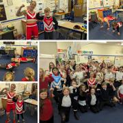Children at Commercial Primary School had a special visitor earlier this week.