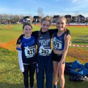 Dunfermline Track and Field athletes Lily Pritchard, Poppy Warner and Lucy Gibb.