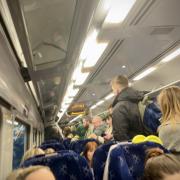 Photo taken by Alex Rowley MSP shows a packed train coming out of Edinburgh. He said it was so full no-one could get on at Haymarket.