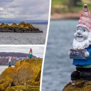 A group of gnomes have set up home on an island in the Firth of Forth.