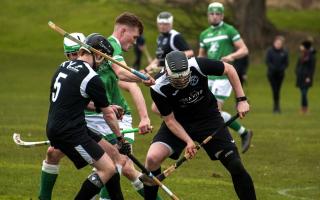 Aberdour Shinty Club will return to action with the start of the 2022 season this weekend. Photo: John Fullerton.