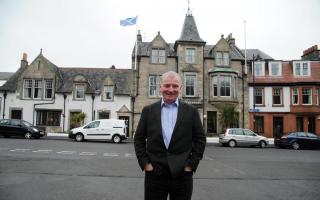 John McTaggart outside the Woodside Hotel in Aberdour. Image: David Wardle.