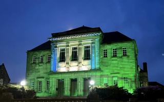Dunfermline’s Carnegie Hall and Library were lit up green last weekend in support of Samaritans.