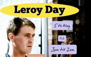 Leroy Day takes place in PJ Molloys in Dunfermline on Sunday.